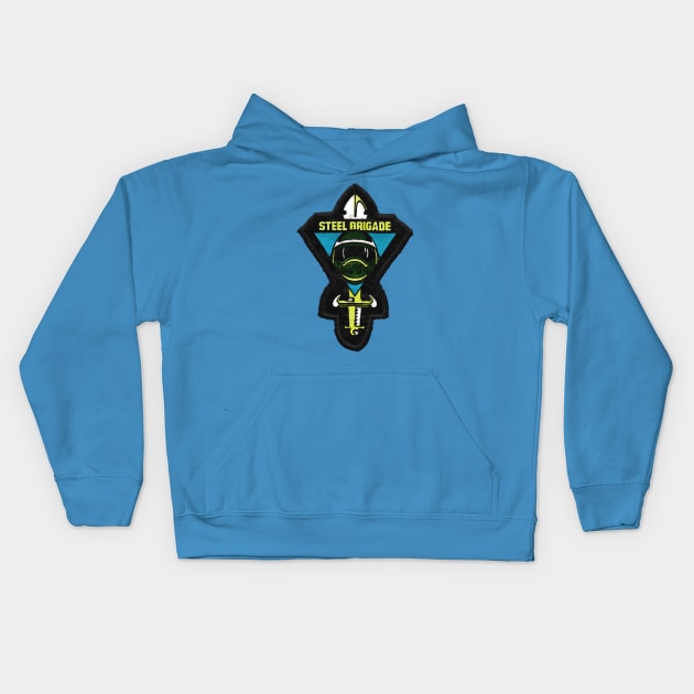 STEEL BRIGADE Kids Hoodie by bigbot